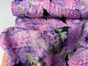 Hør / viscose - de fineste lilla dahlia